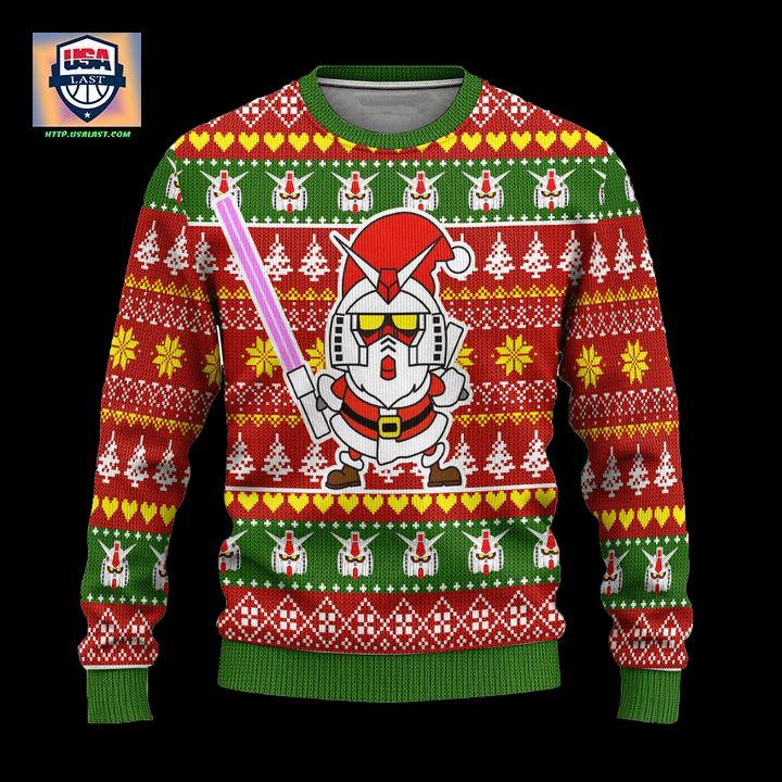Gundam Anime Ugly Christmas Sweater Custom Santa Xmas Gift