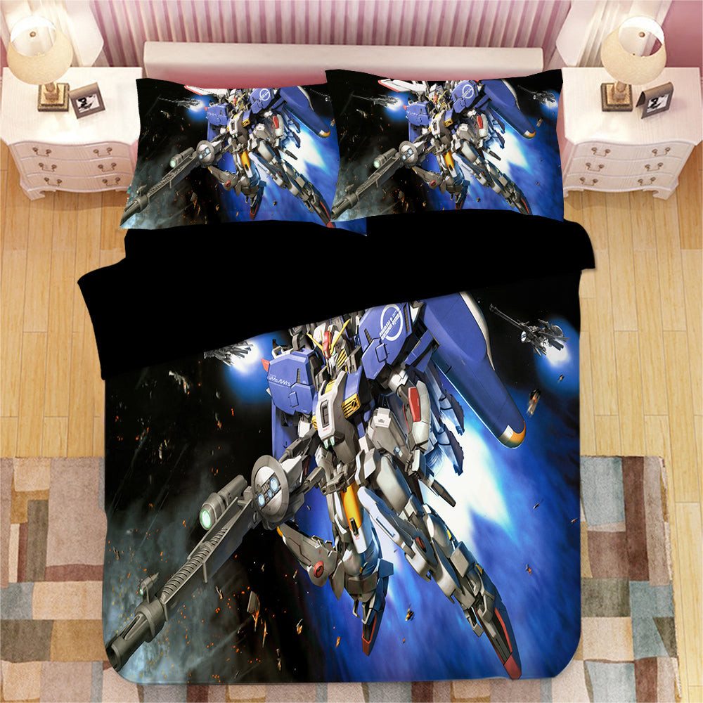 Gundam Duvet Cover Quilt Cover Pillowcase Bedding Set Bed Linen Home Bedroom Decor