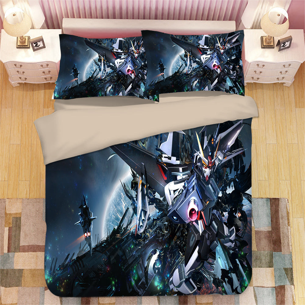 Gundam Duvet Cover Quilt Cover Pillowcase Bedding Set Bed Linen Home Bedroom Decor