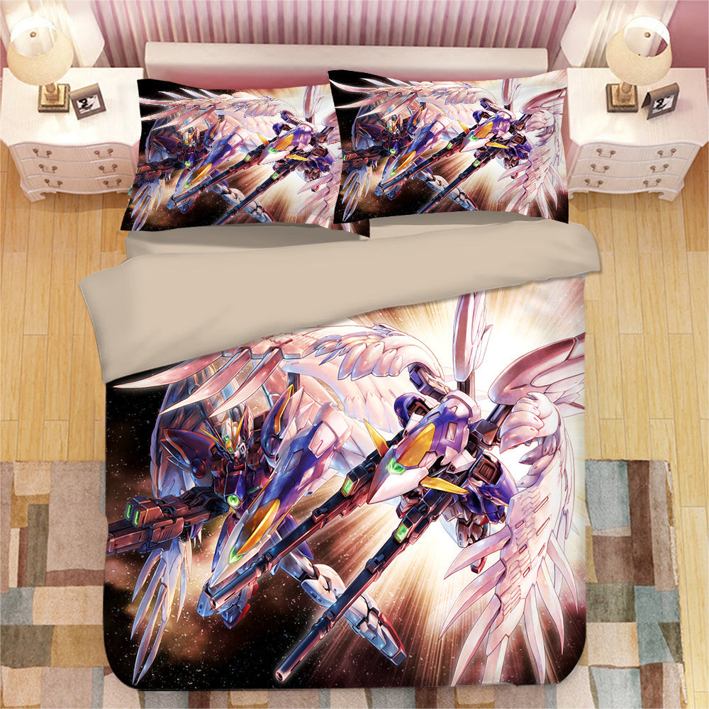 Gundam Duvet Cover Quilt Cover Pillowcase Bedding Set Bed Linen Home Bedroom Decor