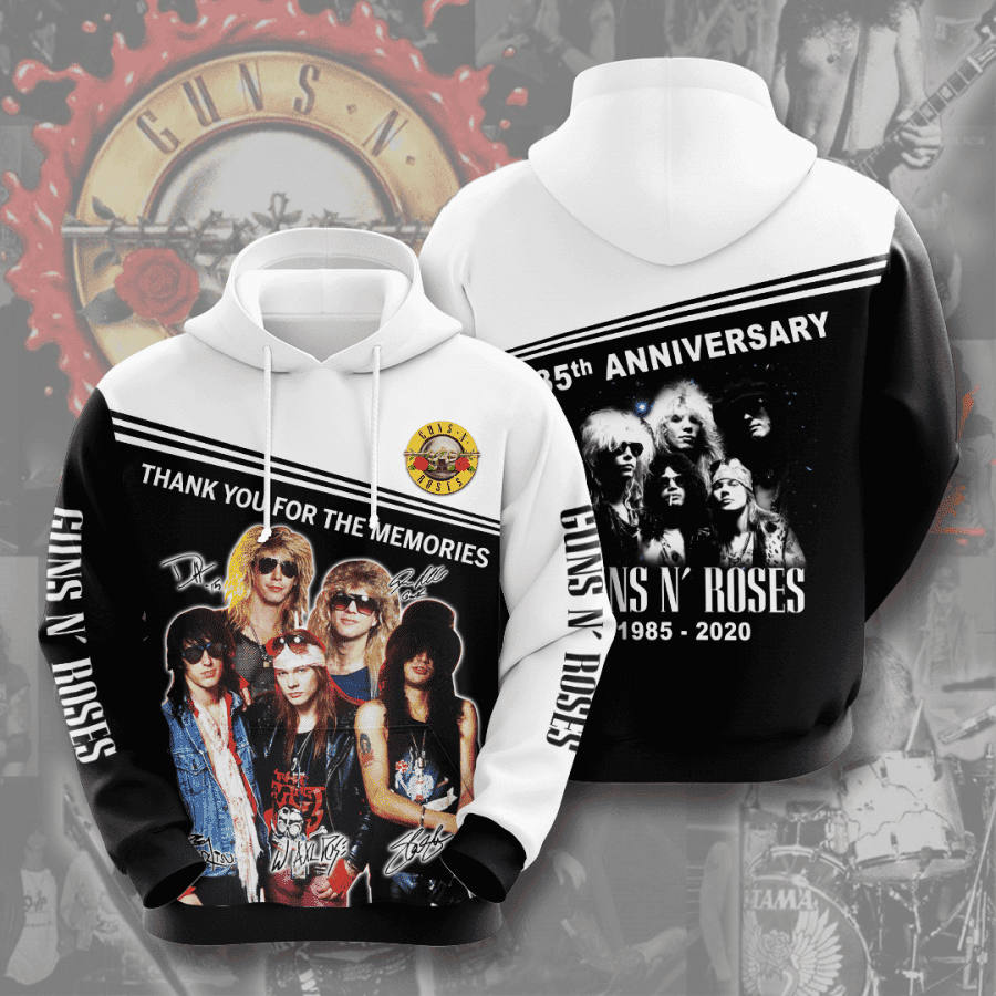 Guns N' Roses 3D All Over Print Hoodie & Zip Hoodie