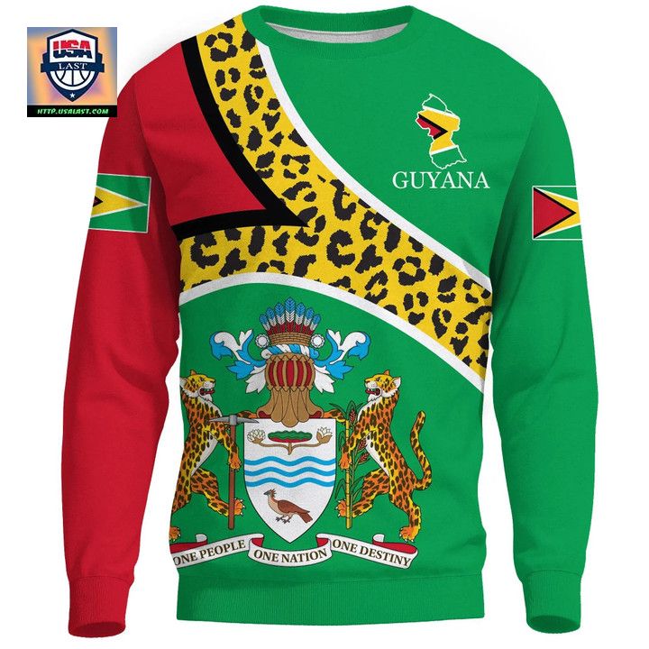 Guyana Sweater Flag Map Coa Limited