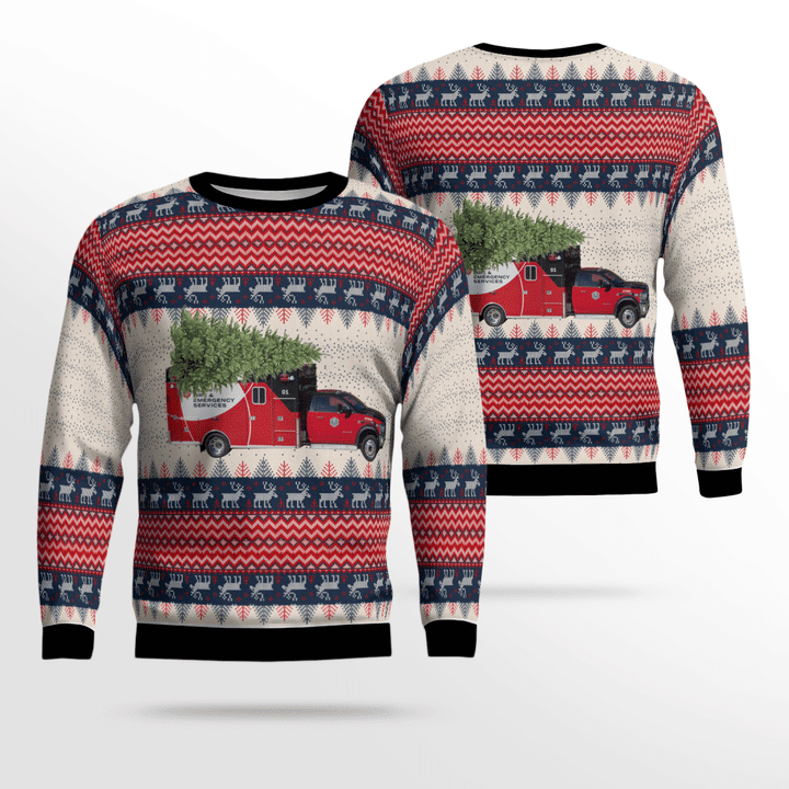 Gwinnett County Fire And Emergency Services For Unisex Ugly Christmas Sweater, Perfect Holiday Gift