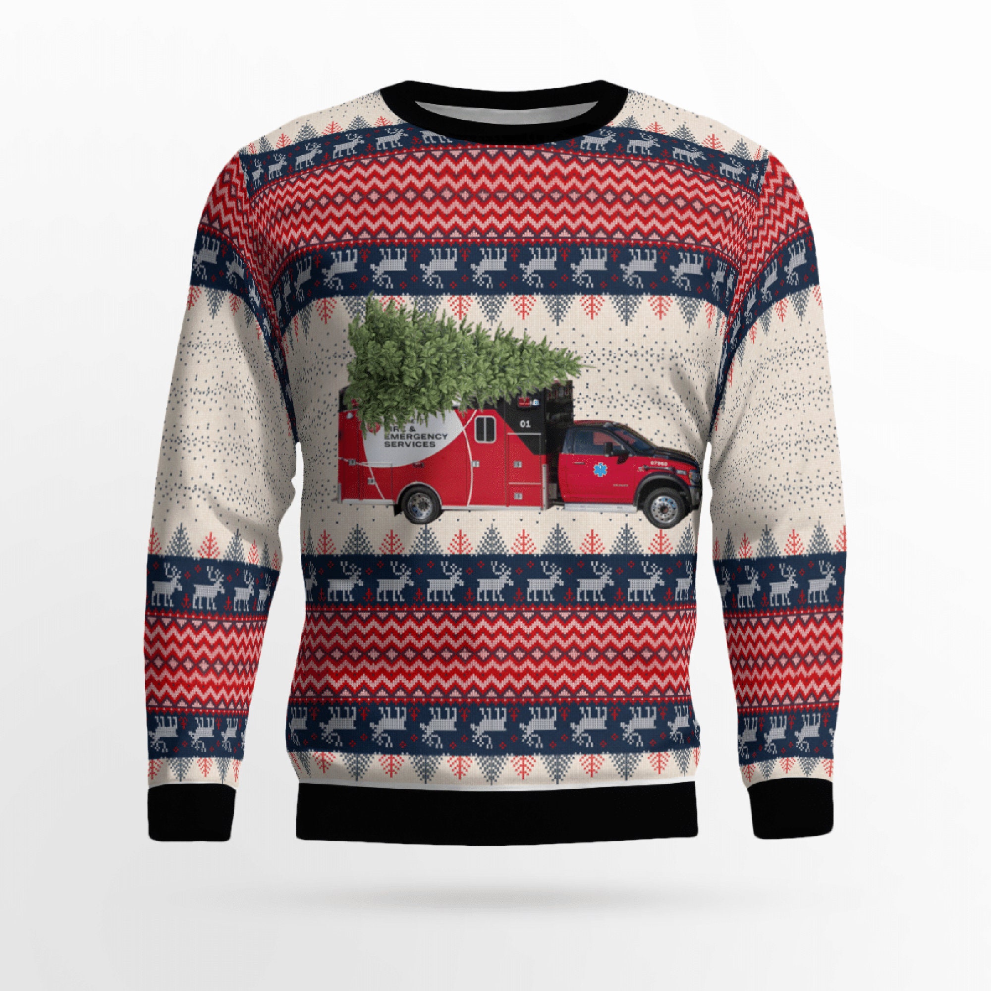 Gwinnett County Fire And Emergency Services Ugly Christmas Sweater