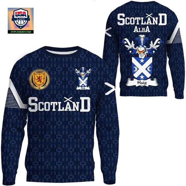 Haig Family Crest Sweater Scottish Home 1991 Style 