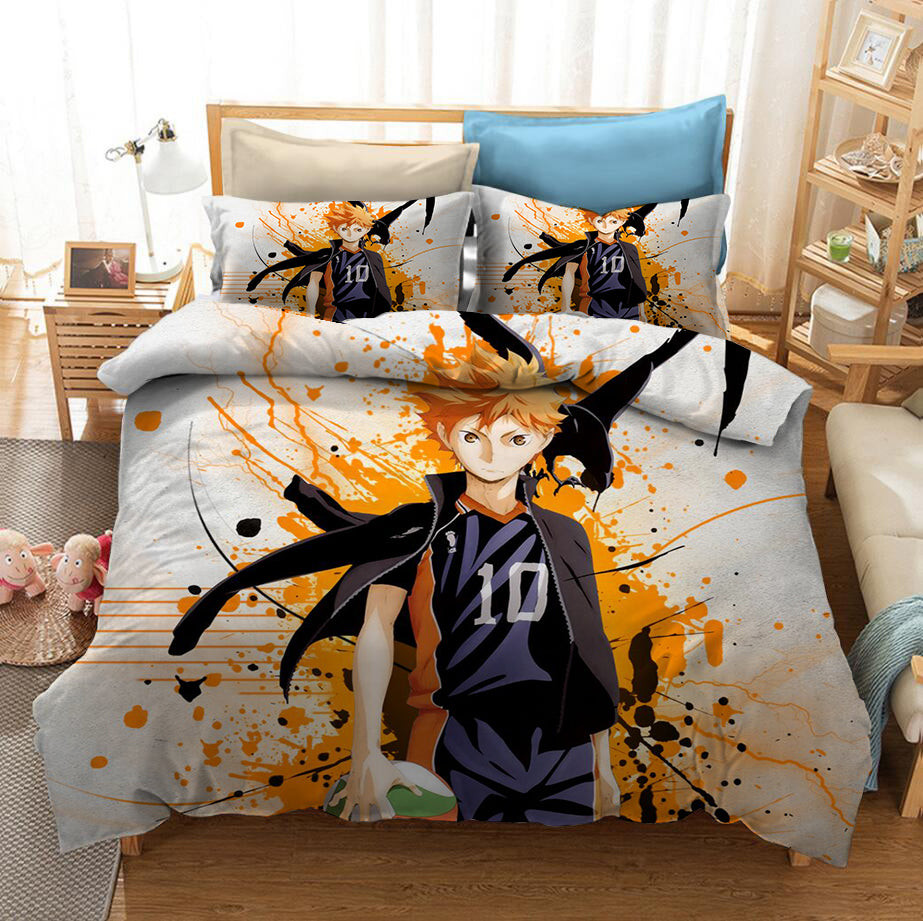 Haikyuu!! Duvet Cover Quilt Cover Pillowcase Bedding Set Bed Linen Home Bedroom Decor