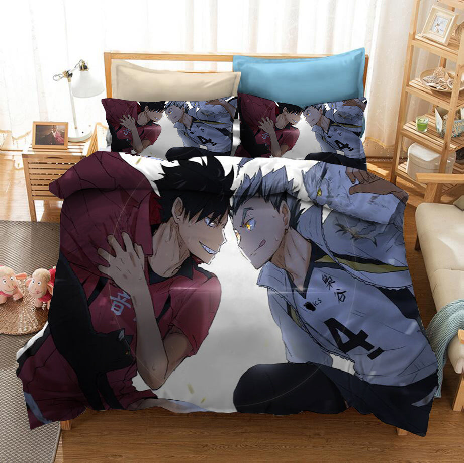 Haikyuu!! Duvet Cover Quilt Cover Pillowcase Bedding Set Bed Linen Home Bedroom Decor