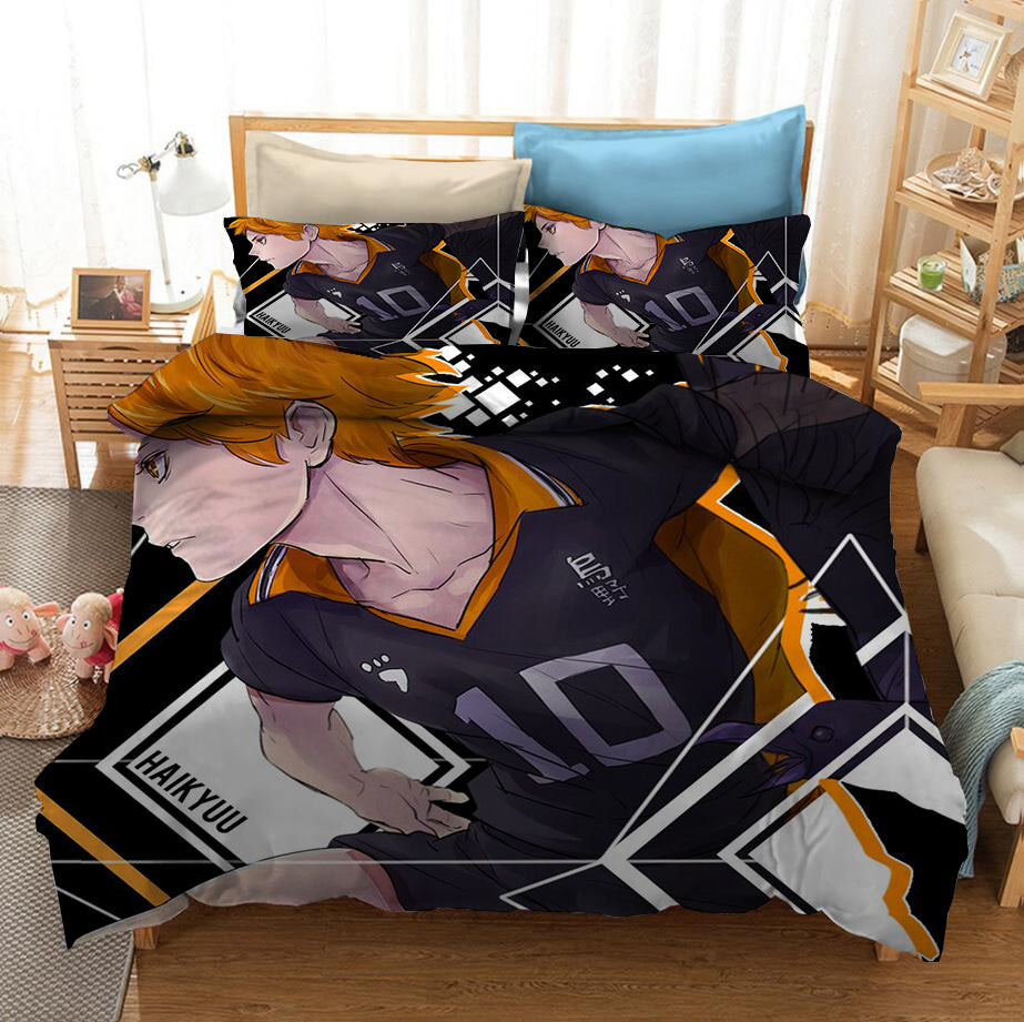 Haikyuu!! Duvet Cover Quilt Cover Pillowcase Bedding Set Bed Linen Home Bedroom Decor