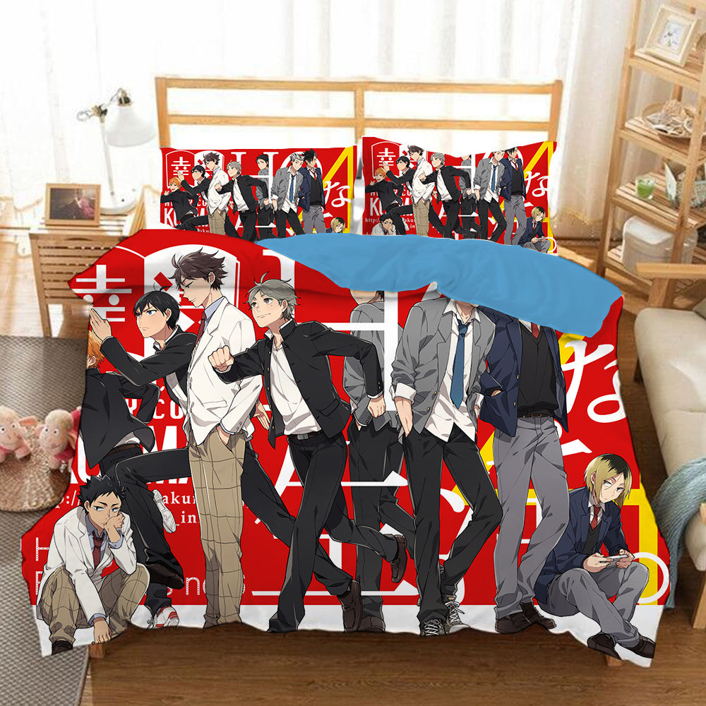 Haikyuu!! Hinata Shoyo Duvet Cover Quilt Cover Pillowcase Bedding Set Bed Linen Home Bedroom Decor