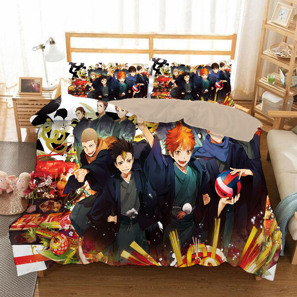 Haikyuu!! Hinata Shoyo Duvet Cover Quilt Cover Pillowcase Bedding Set Bed Linen Home Bedroom Decor