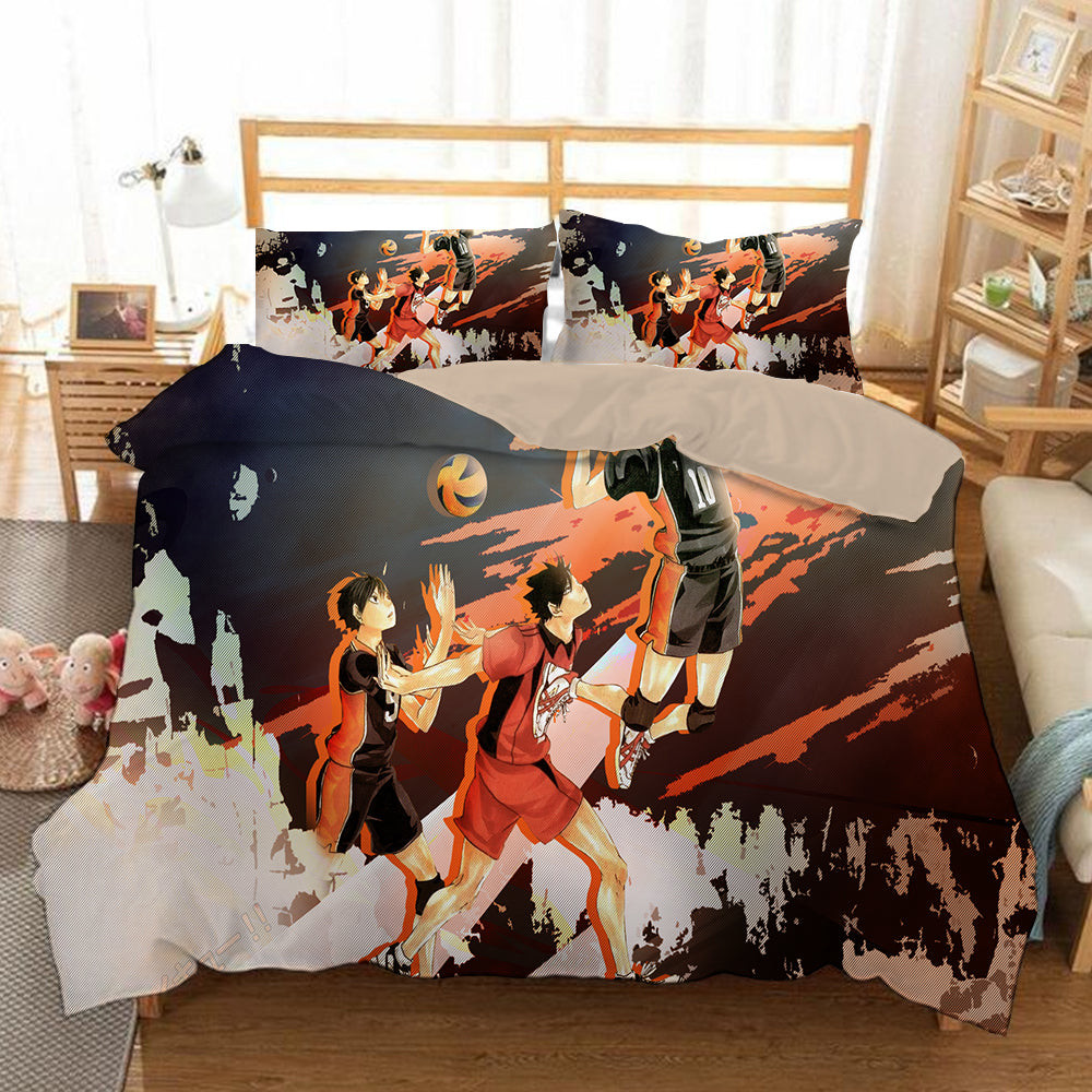 Haikyuu!! Hinata Shoyo Duvet Cover Quilt Cover Pillowcase Bedding Set Bed Linen Home Bedroom Decor