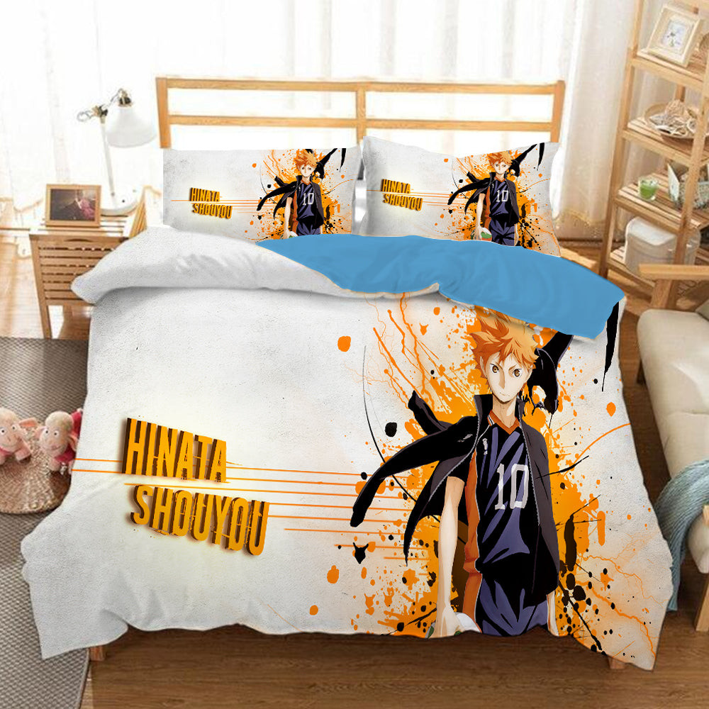 Haikyuu!! Hinata Shoyo Duvet Cover Quilt Cover Pillowcase Bedding Set Bed Linen Home Bedroom Decor