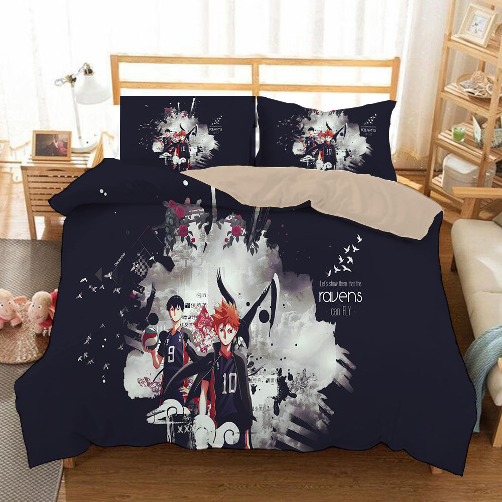 Haikyuu!! Hinata Shoyo Duvet Cover Quilt Cover Pillowcase Bedding Set Bed Linen Home Bedroom Decor