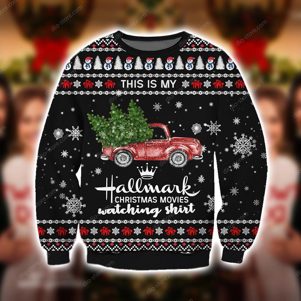 Hallmark Christmas Movies Knitting Pattern 3D Print Ugly Sweater