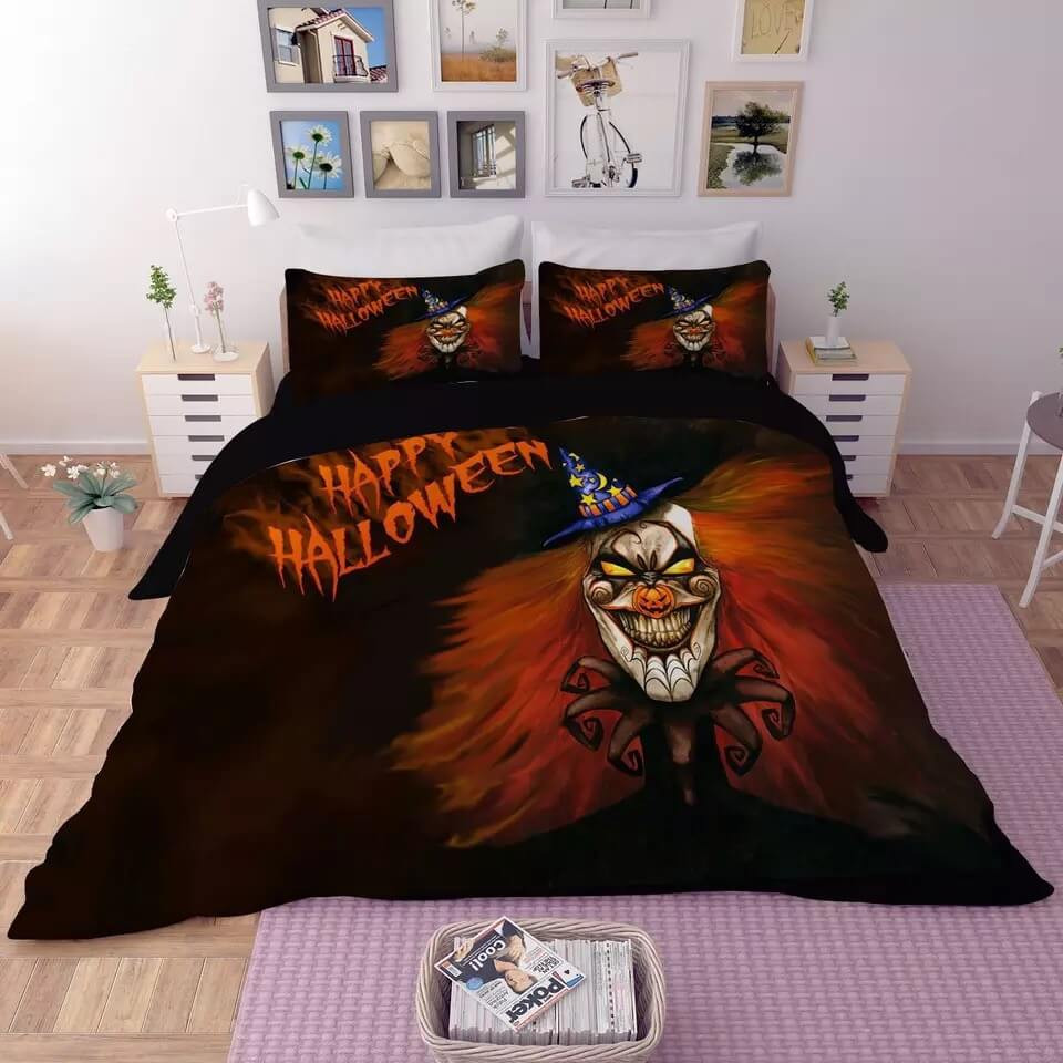 Halloween Horro Pumpkin Ghost Duvet Cover Quilt Cover Pillowcase Bedding Set Bed Linen Home Bedroom Decor