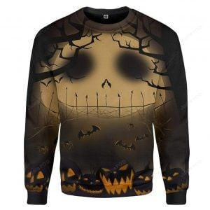 Halloween Night Pumpkin Ugly Christmas Sweater, Perfect Holiday Gift