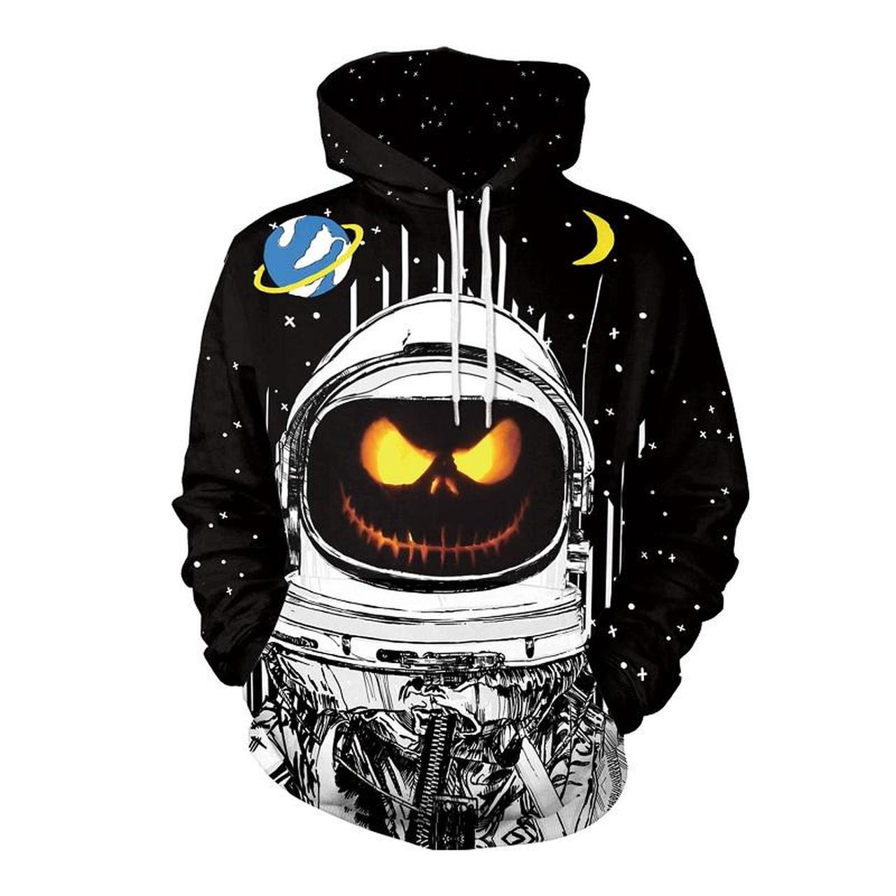 Halloween Pumpkin Lantern Astronaut Devil 3D All Over Print Hoodie & Zip Hoodie