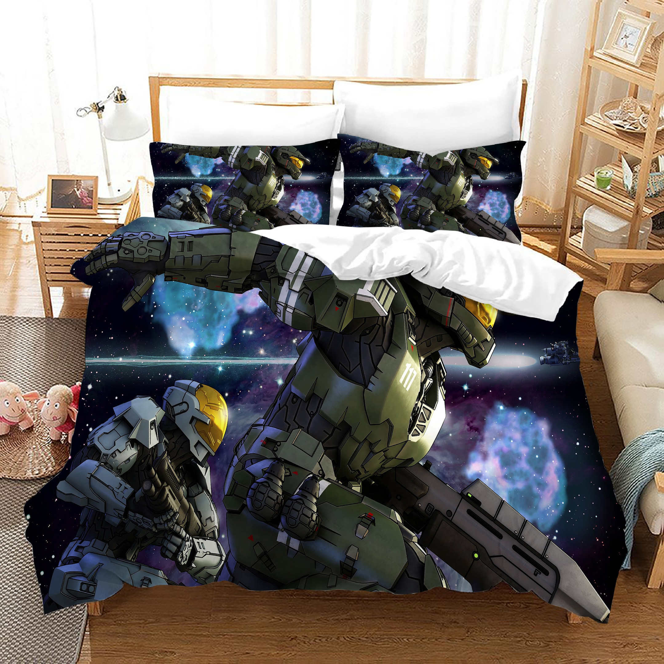 Halo 5 Guardians Duvet Cover Quilt Cover Pillowcase Bedding Set Bed Linen Home Bedroom Decor
