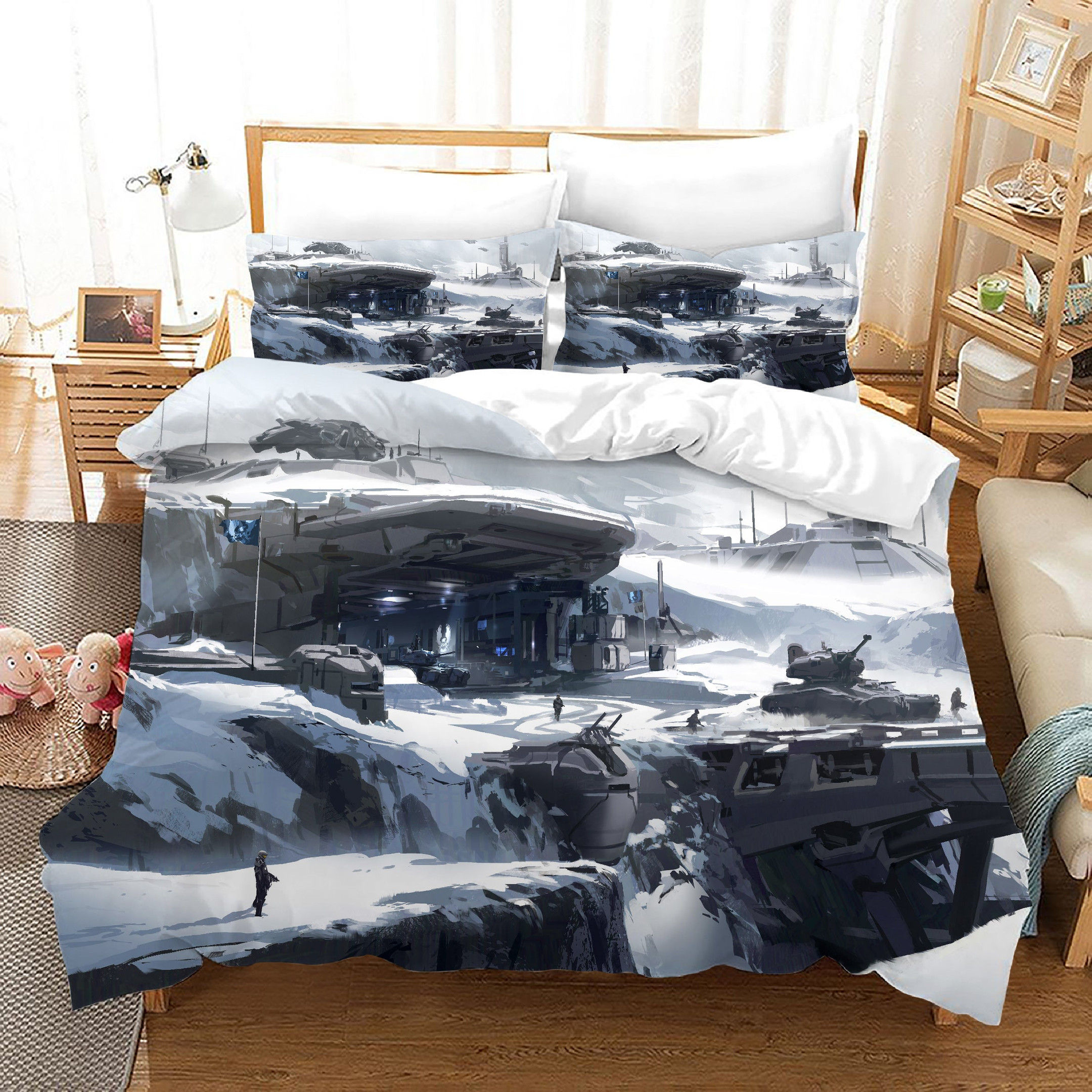 Halo 5 Guardians Duvet Cover Quilt Cover Pillowcase Bedding Set Bed Linen Home Bedroom Decor