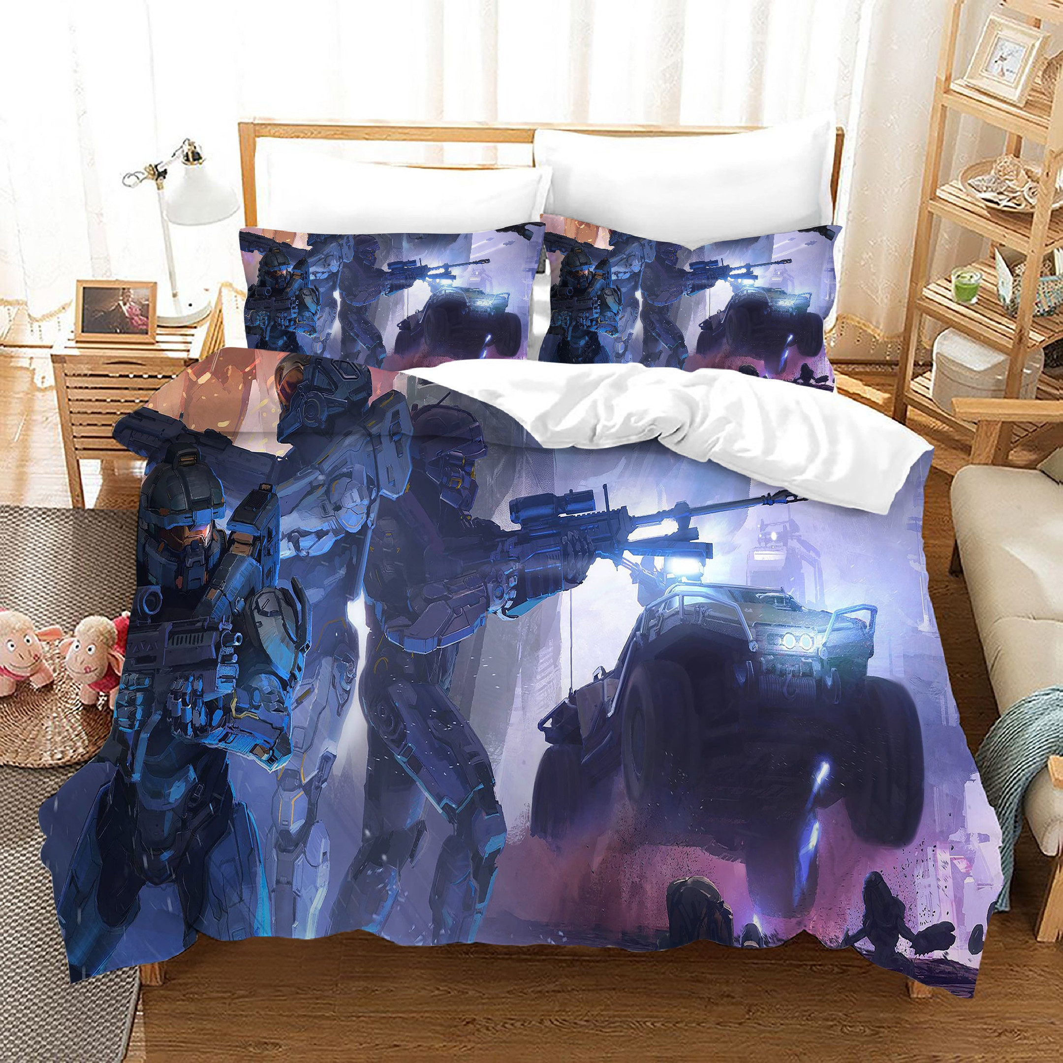 Halo 5 Guardians Duvet Cover Quilt Cover Pillowcase Bedding Set Bed Linen Home Bedroom Decor