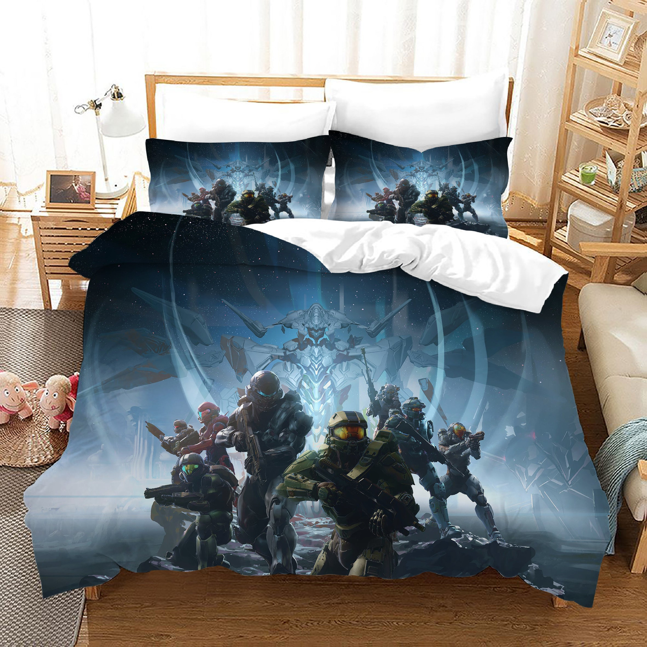 Halo 5 Guardians Duvet Cover Quilt Cover Pillowcase Bedding Set Bed Linen Home Bedroom Decor
