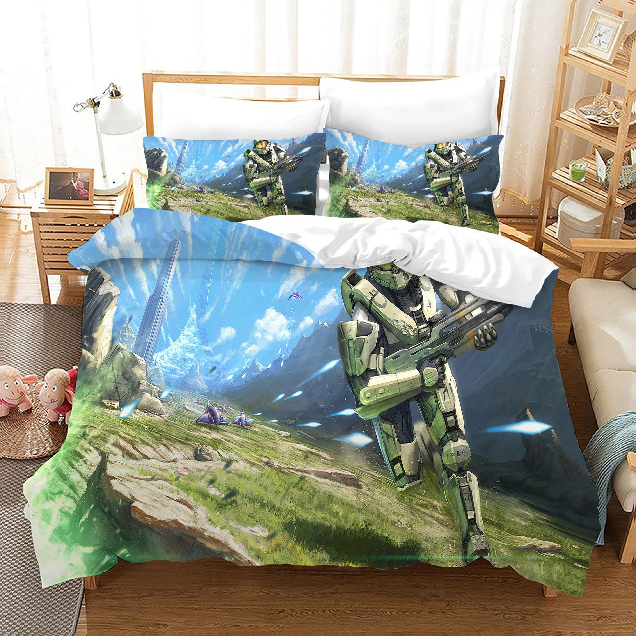 Halo 5 Guardians Duvet Cover Quilt Cover Pillowcase Bedding Set Bed Linen Home Bedroom Decor
