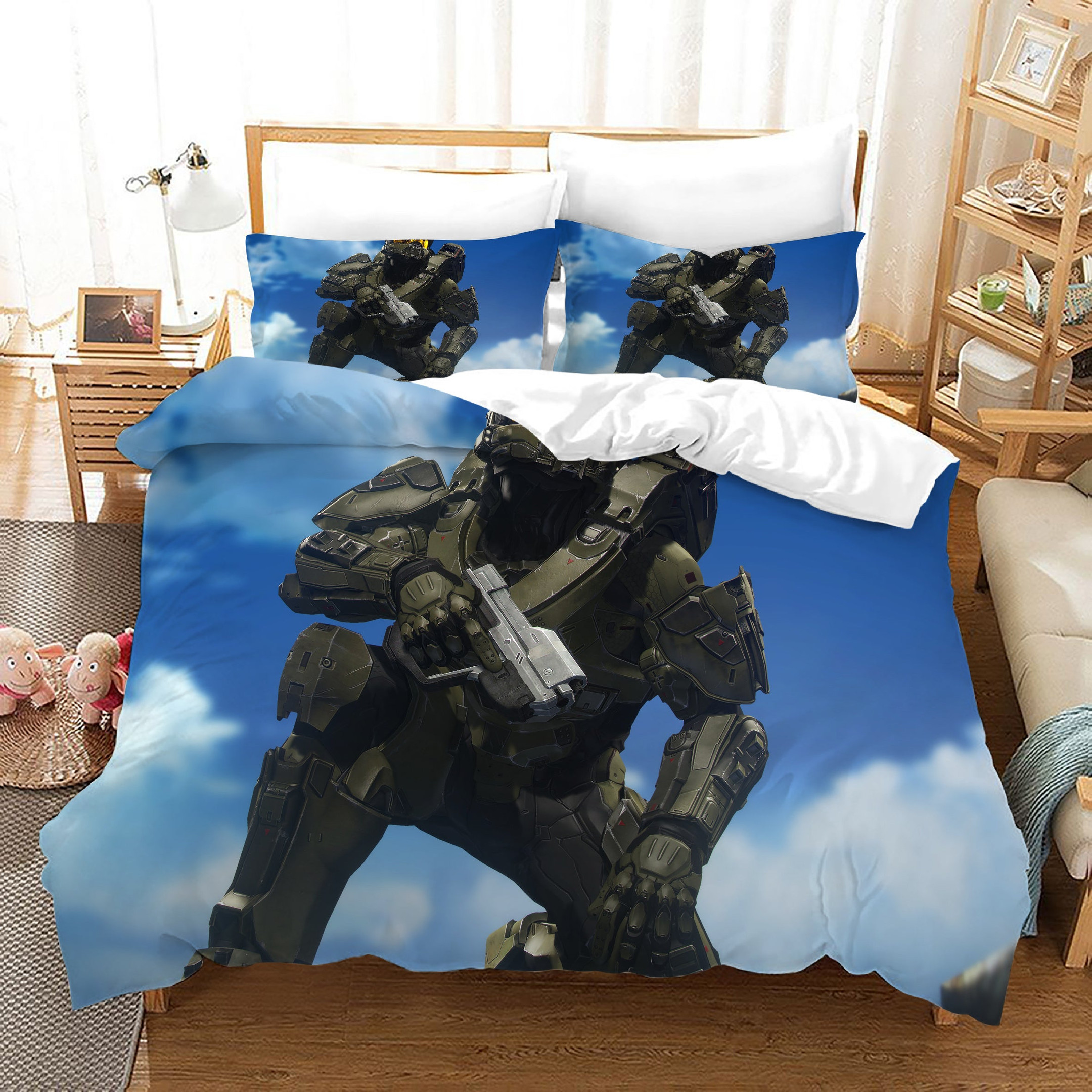 Halo 5 Guardians Duvet Cover Quilt Cover Pillowcase Bedding Set Bed Linen Home Bedroom Decor