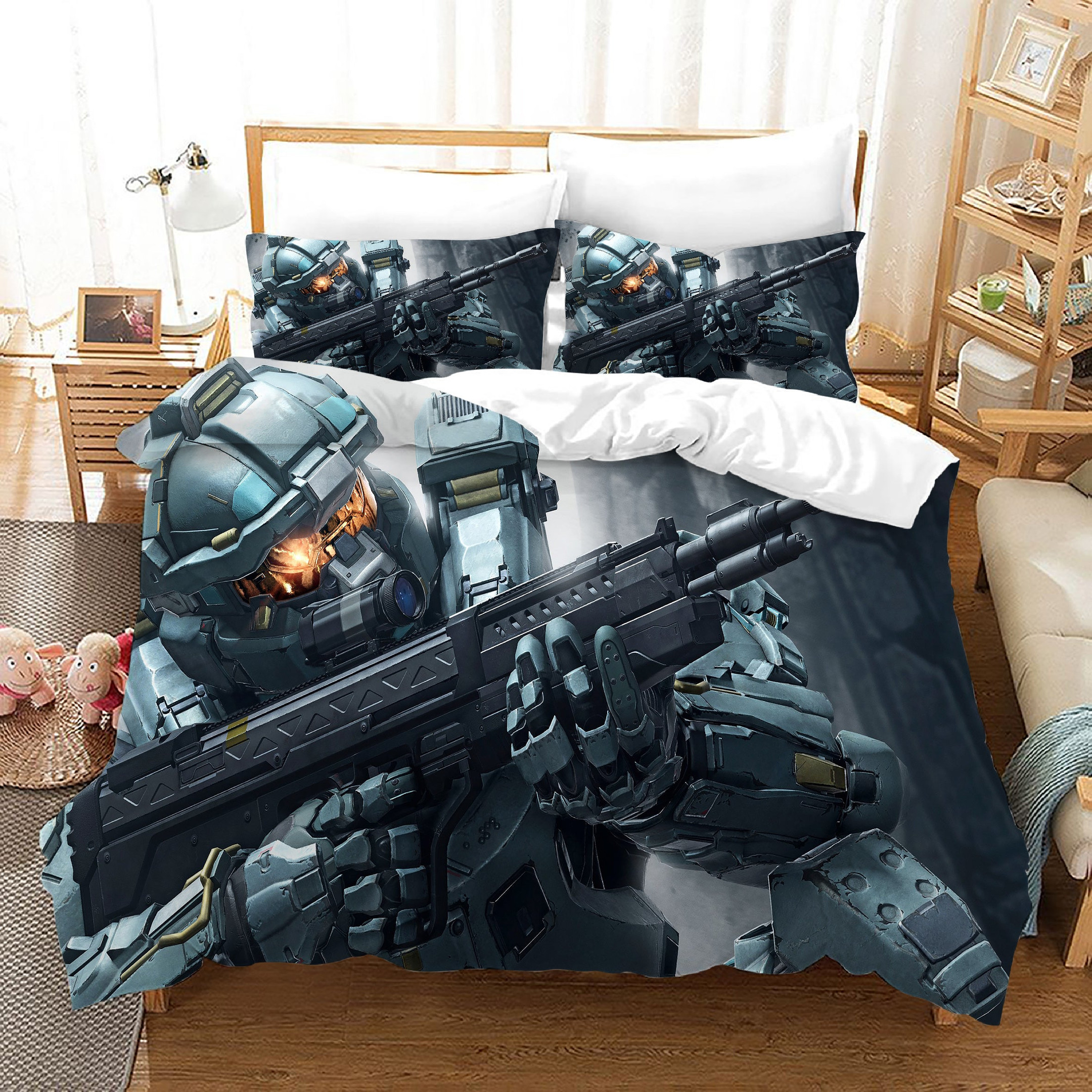 Halo 5 Guardians Duvet Cover Quilt Cover Pillowcase Bedding Set Bed Linen Home Bedroom Decor