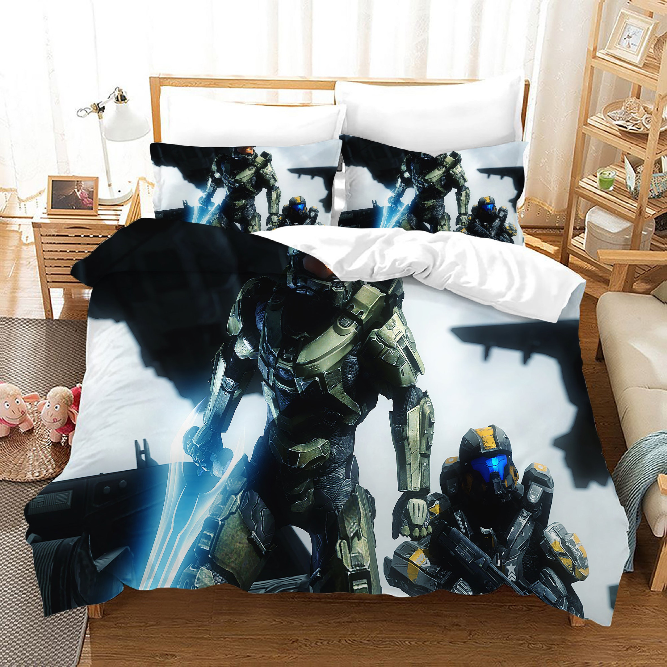 Halo 5 Guardians Duvet Cover Quilt Cover Pillowcase Bedding Set Bed Linen Home Bedroom Decor