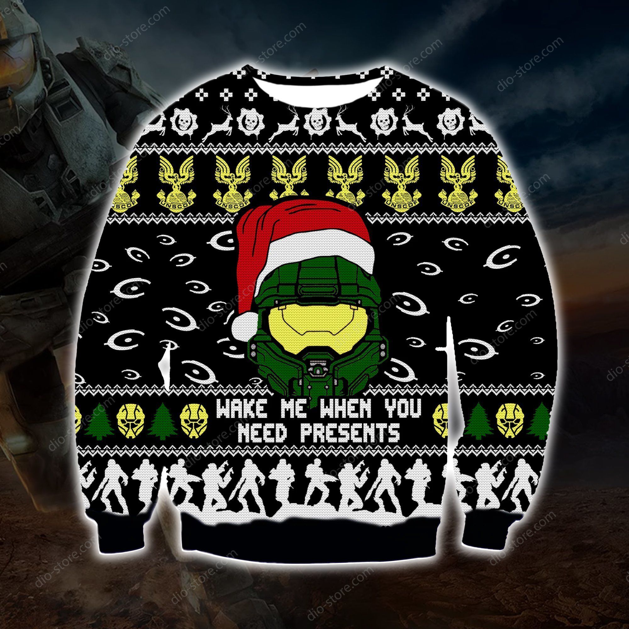 Halo Knitting Pattern 3D Print Ugly Christmas Sweater
