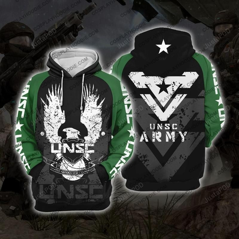 HALO UNSC Army H1 3D All Over Print Hoodie & Zip Hoodie