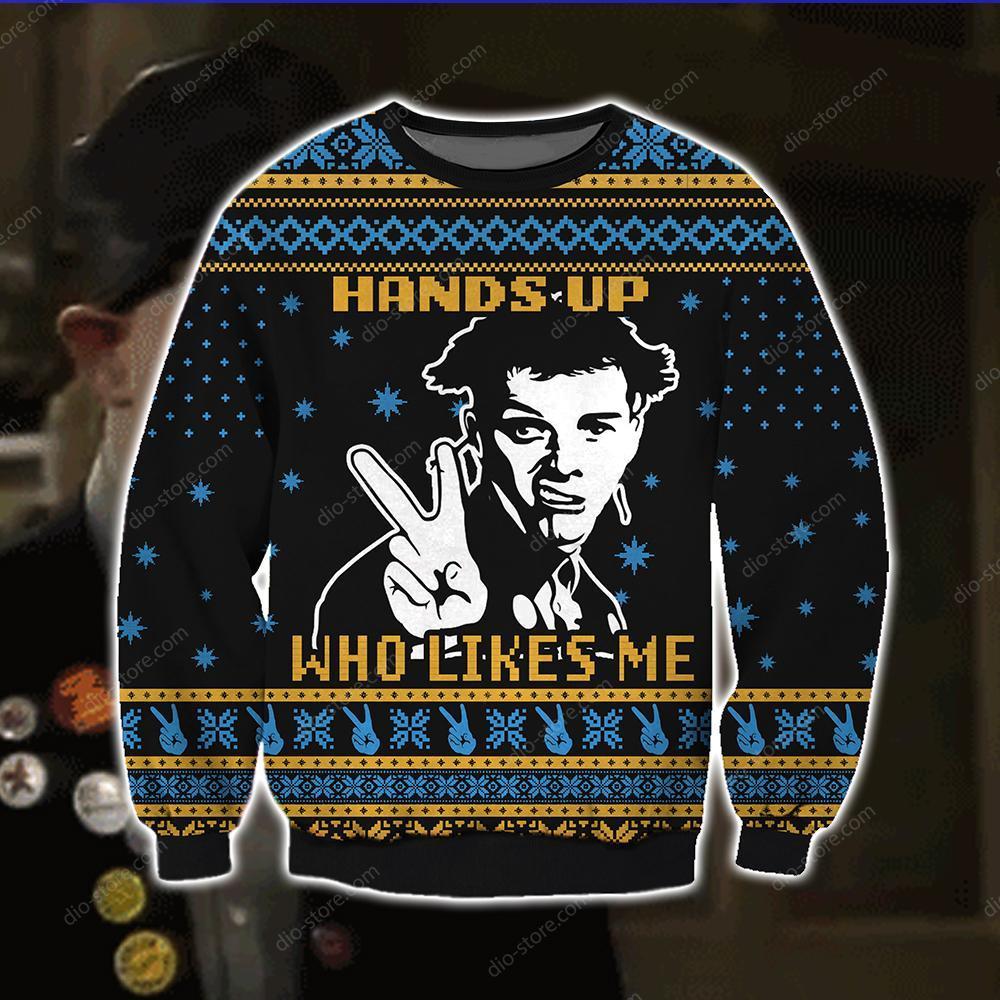 Hands Up Who Like Me Knitting Pattern 3D Print Ugly Sweater