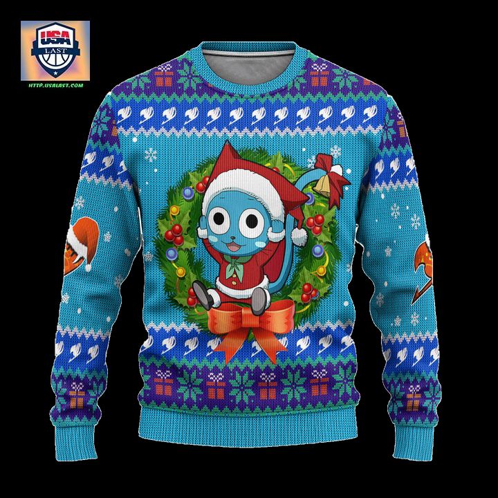 Happy Anime Ugly Christmas Sweater Custom Fairy Tail Xmas Gift