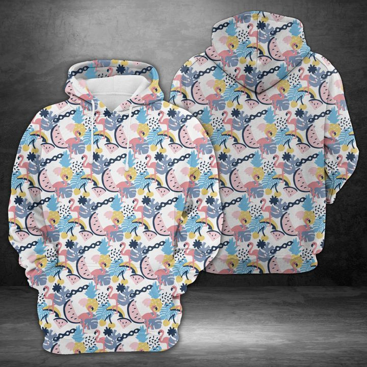 Happy Flamingo 3D All Over Print Hoodie & Zip Hoodie