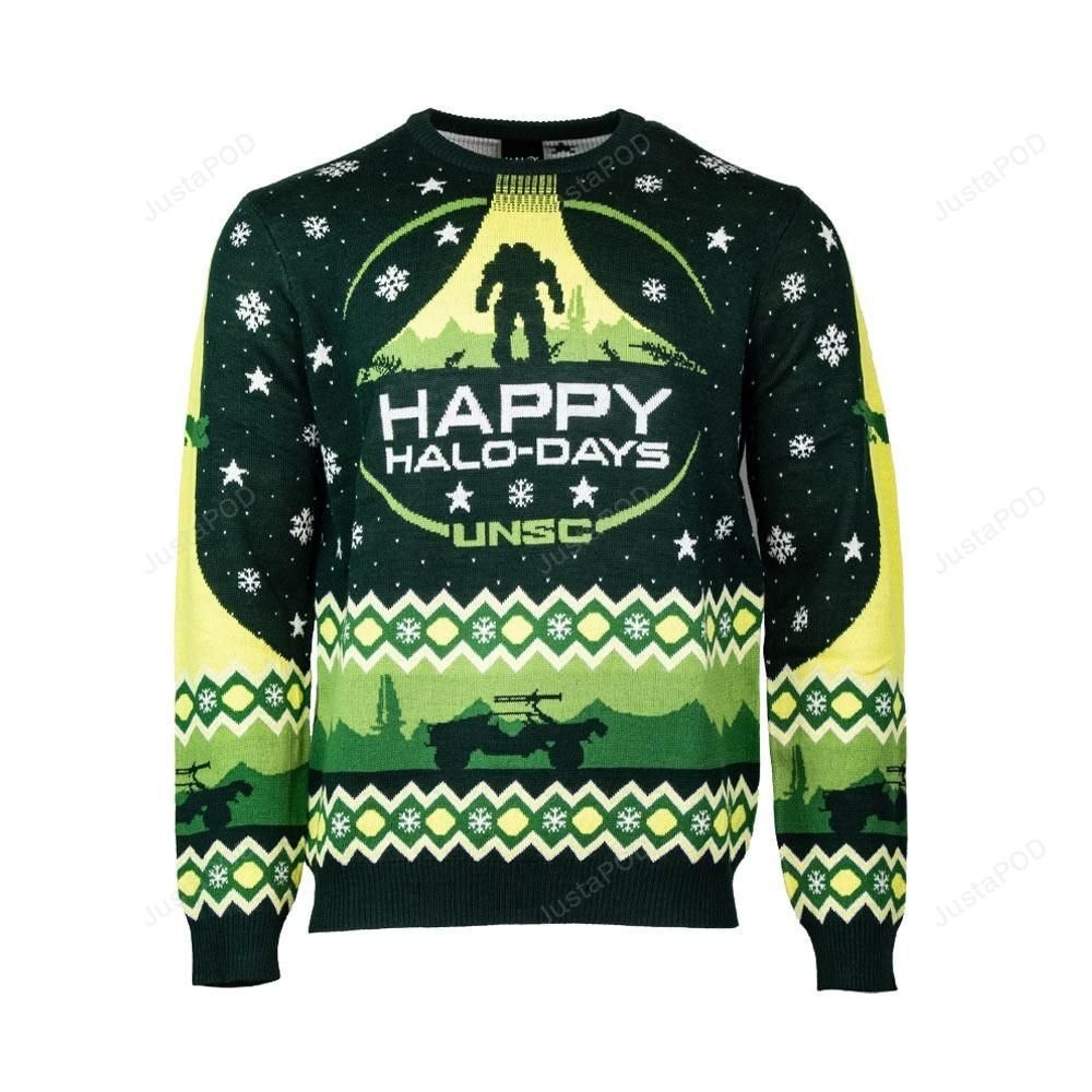 Happy Halo-Days Ugly Christmas Sweater Perfect Holiday Gift