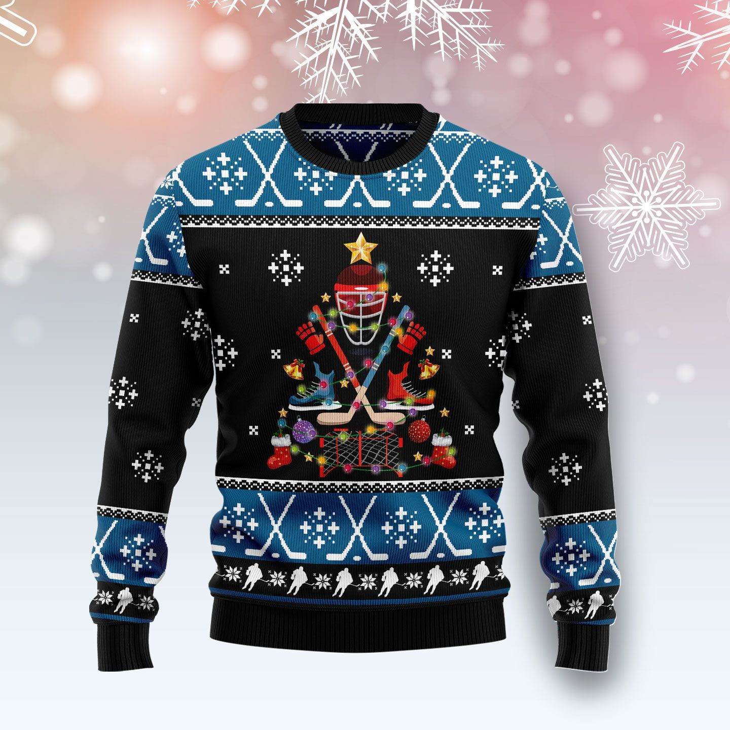 Happy Hockeyday Christmas Ugly Christmas Sweater,