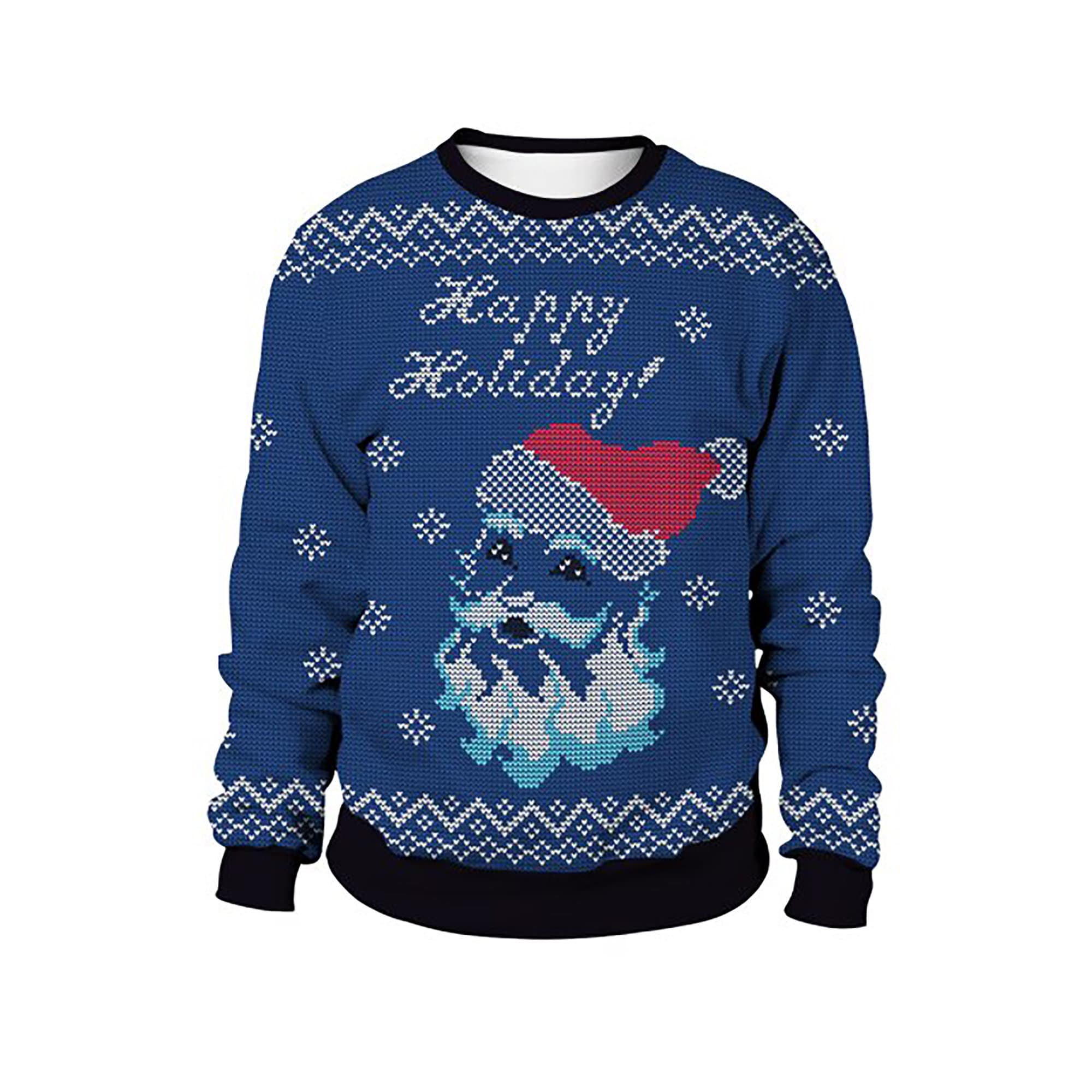Happy Holiday Santa Claus Smile Ugly Christmas Sweater