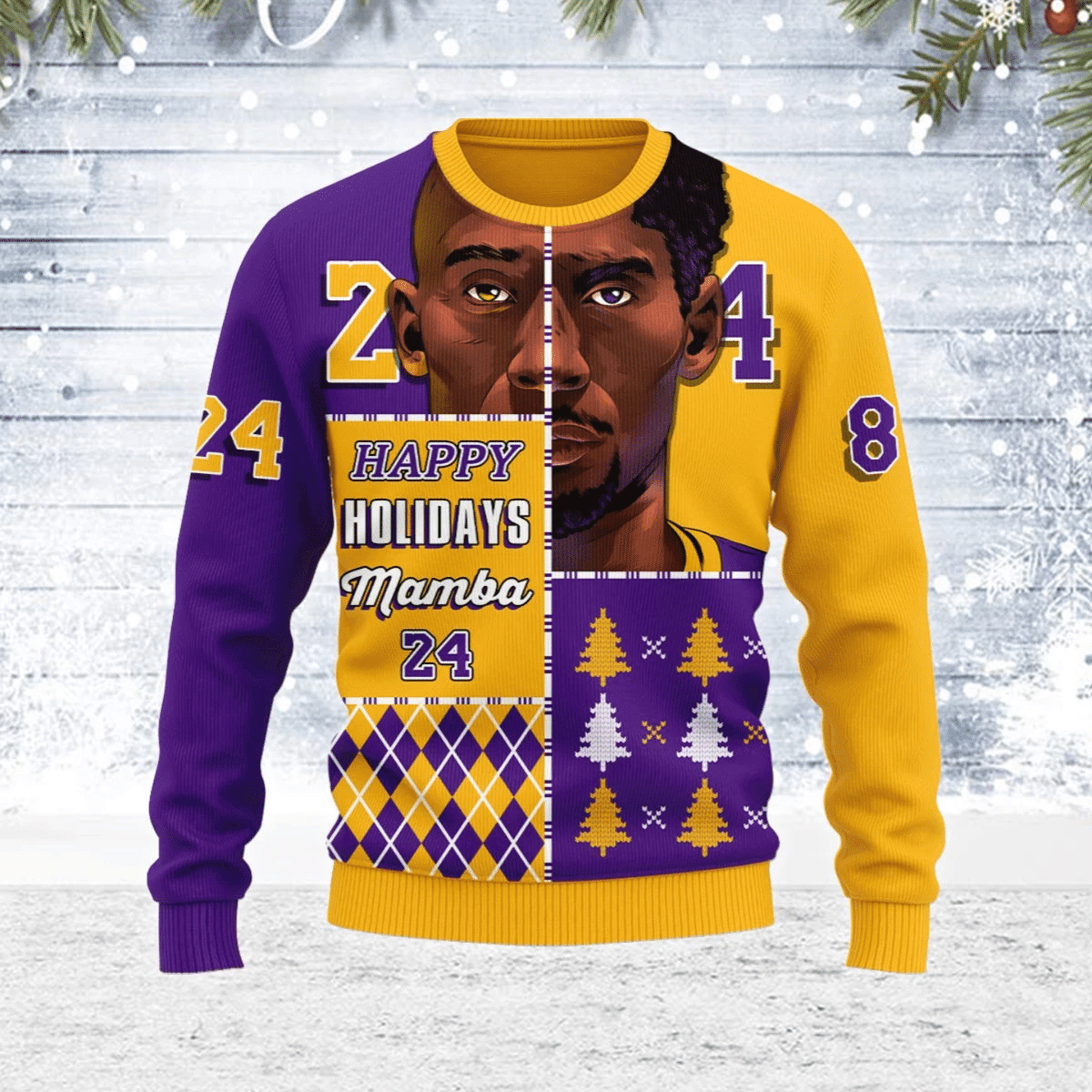 Happy Holidays Mamba Ugly Christmas Sweater,