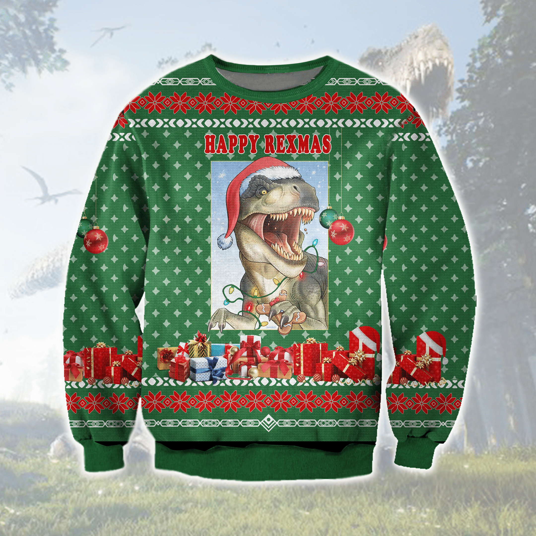 Happy Rexmas Ugly Christmas Sweater