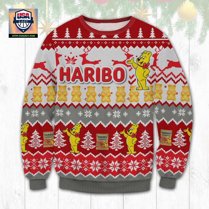 Haribo Gummi Beer Candy Ugly Christmas Sweater