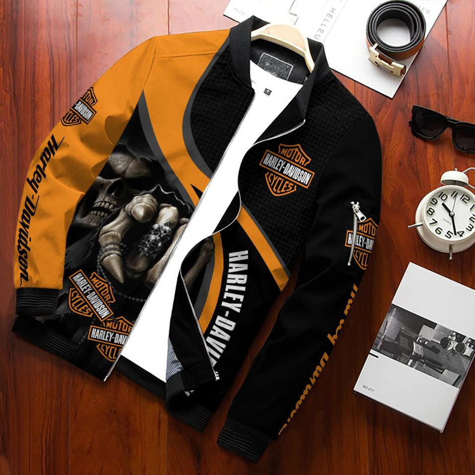Harley Davidson Motorcycle Bomber Jacket | Streetwear Jacket for Men & Women | Fan Gift