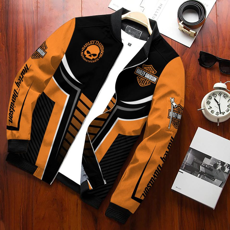 Harley Davidson Motorcycle Bomber Jacket | Streetwear Jacket for Men & Women | Fan Gift