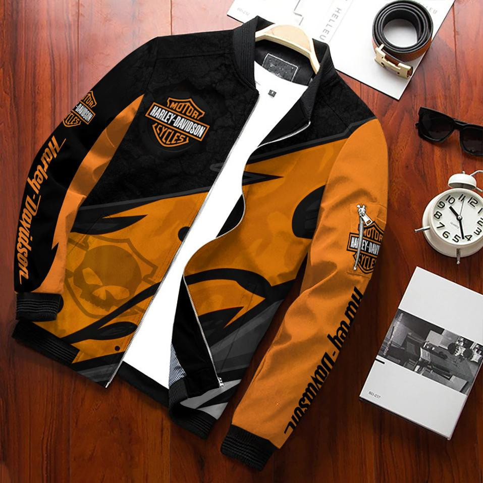 Harley Davidson Motorcycle Bomber Jacket | Streetwear Jacket for Men & Women | Fan Gift