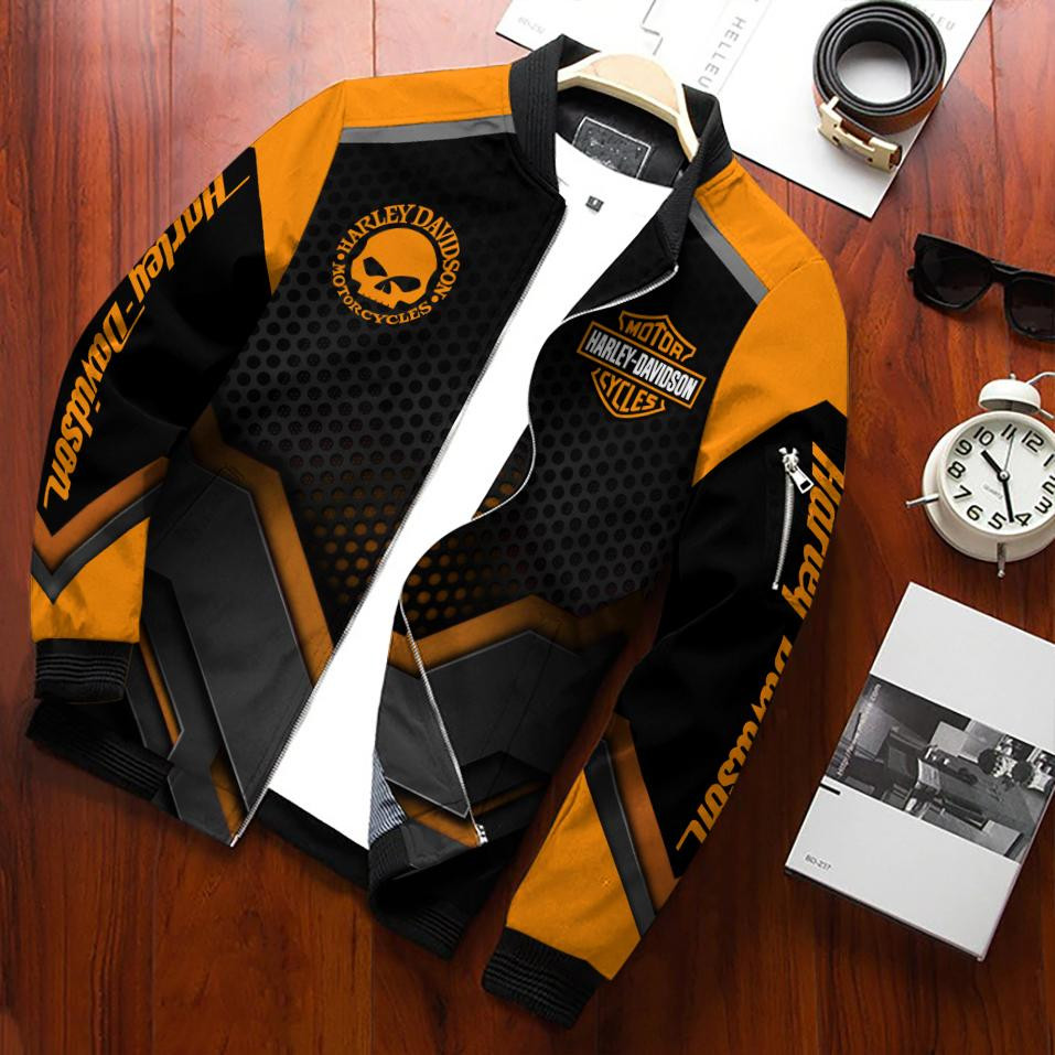 Harley Davidson Motorcycle Bomber Jacket | Streetwear Jacket for Men & Women | Fan Gift