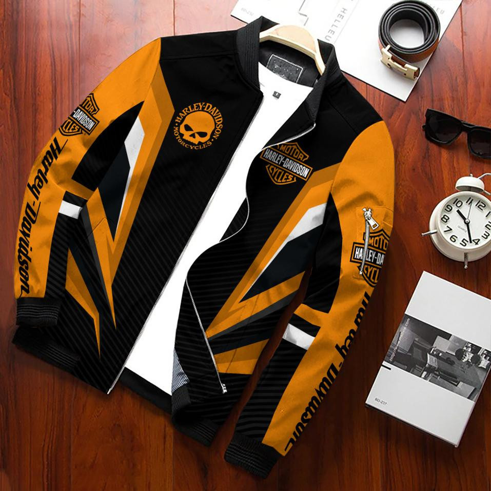 Harley Davidson Motorcycle Bomber Jacket | Streetwear Jacket for Men & Women | Fan Gift