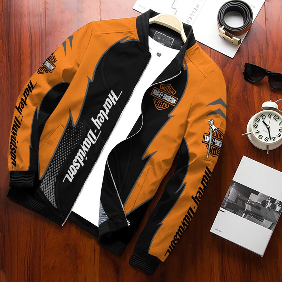 Harley Davidson Motorcycle Bomber Jacket | Streetwear Jacket for Men & Women | Fan Gift