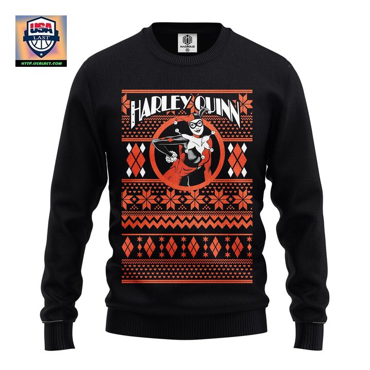 Harley Quinn Black Red Ugly Christmas Sweater Amazing Gift Idea Thanksgiving Gift