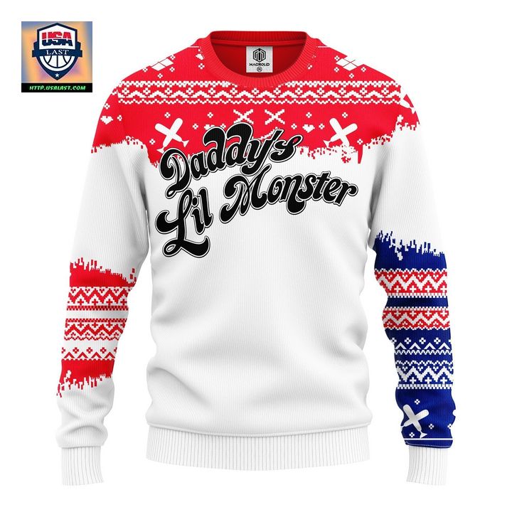 Harley Quinn DaddyS Lil Monster Ugly Christmas Sweater Amazing Gift Idea Thanksgiving Gift