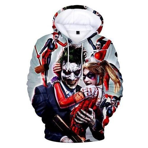 Harley Quinn Joker Mad Love Casual 3D All Over Print Hoodie & Zip Hoodie