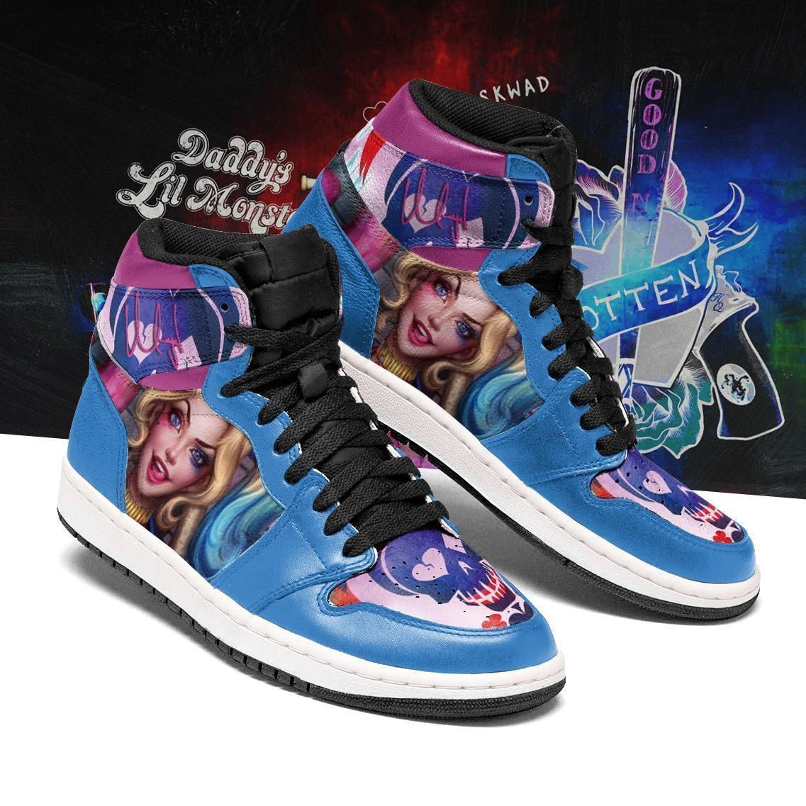 Harleyquinn Dc Comics Team Custom Eachstep Shoes Sport Air Jd Sneakers